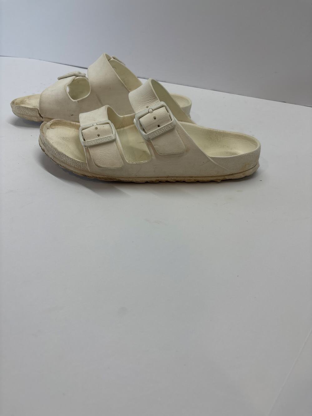 Birkenstock Arizona White Double Strap Sandals 27 240 Approx 10" Footbed